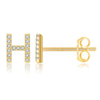 Boucles d'oreilles initiale or  h