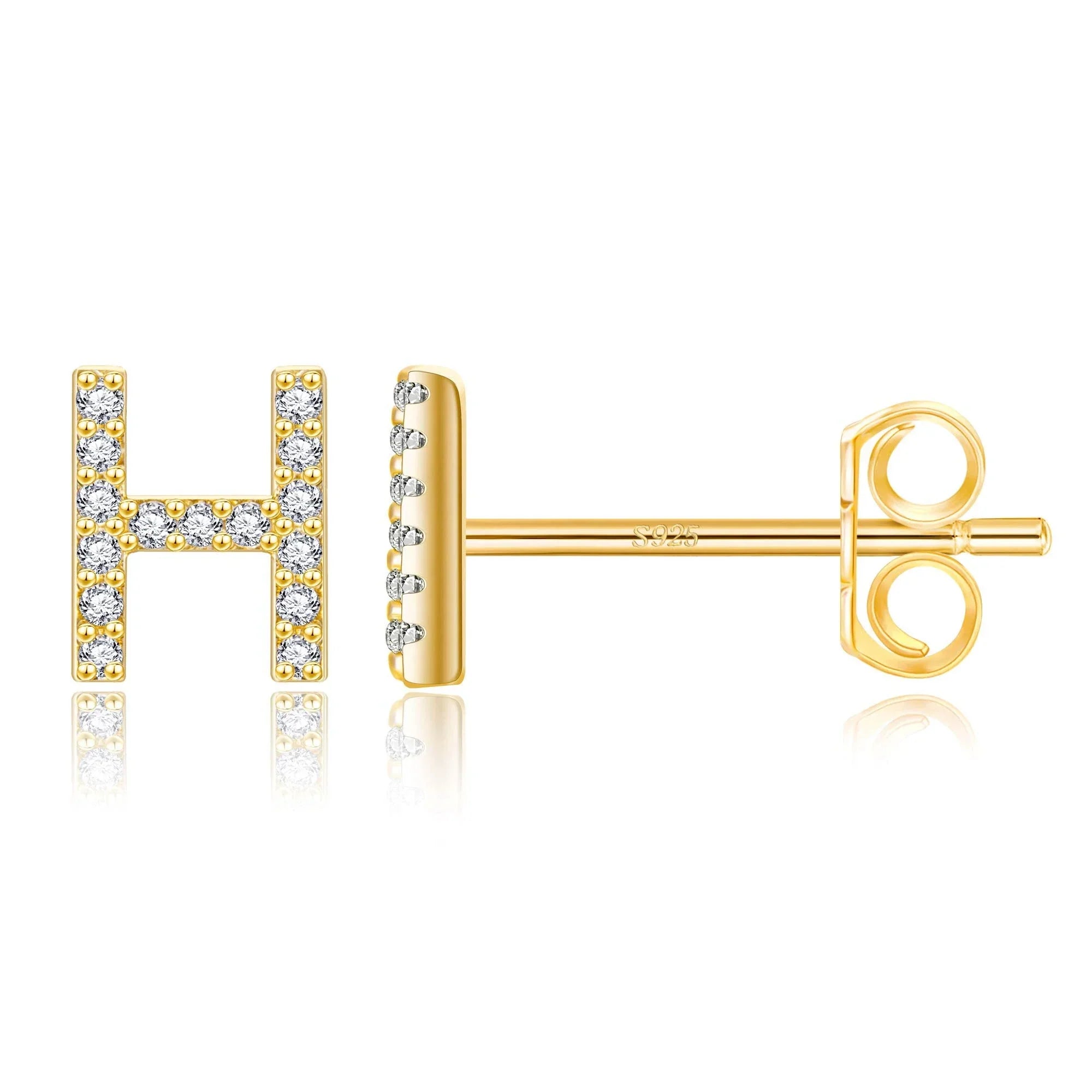 Boucles d'oreilles initiale or  h