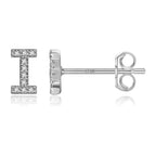 Boucles d'oreilles initiale argent i