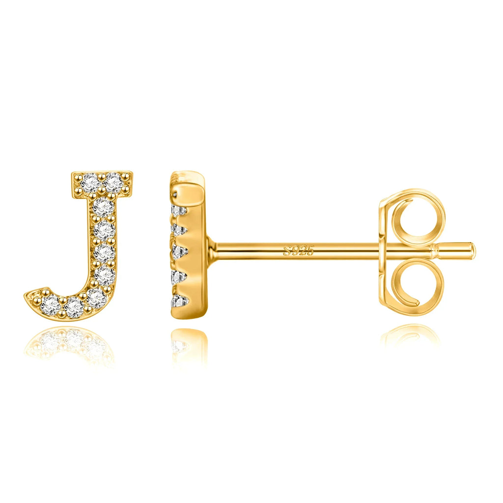 Boucles d'oreilles initiale or j