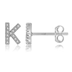 Boucles d'oreilles initiale argent k