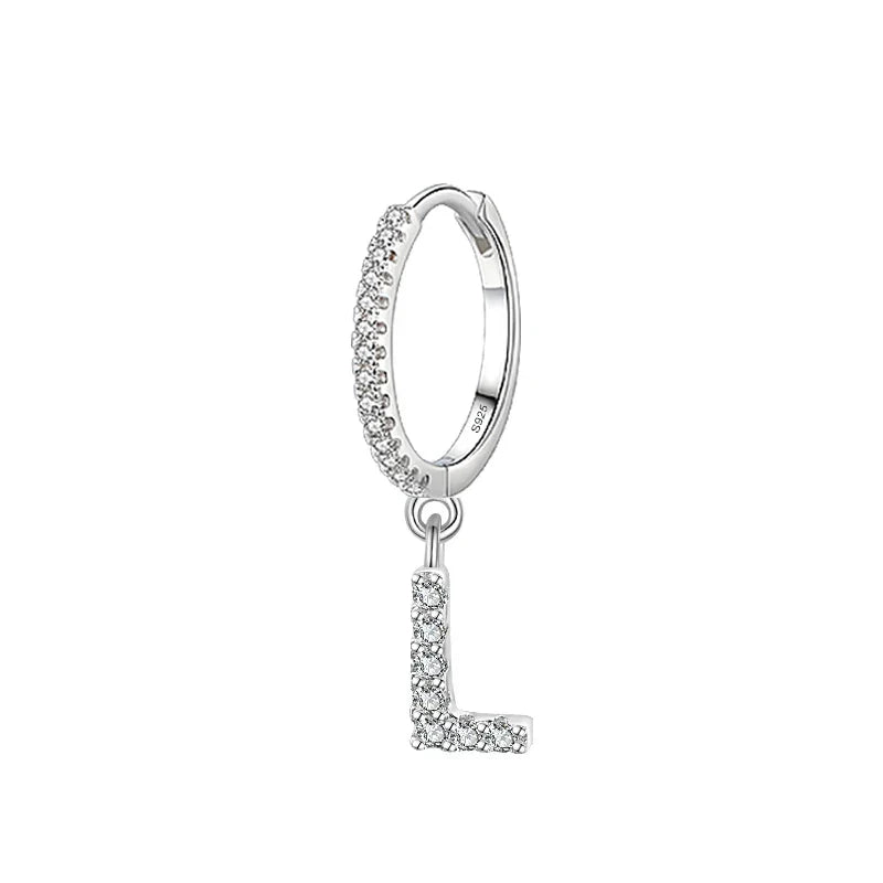 Boucles d'oreilles créoles avec initiale l