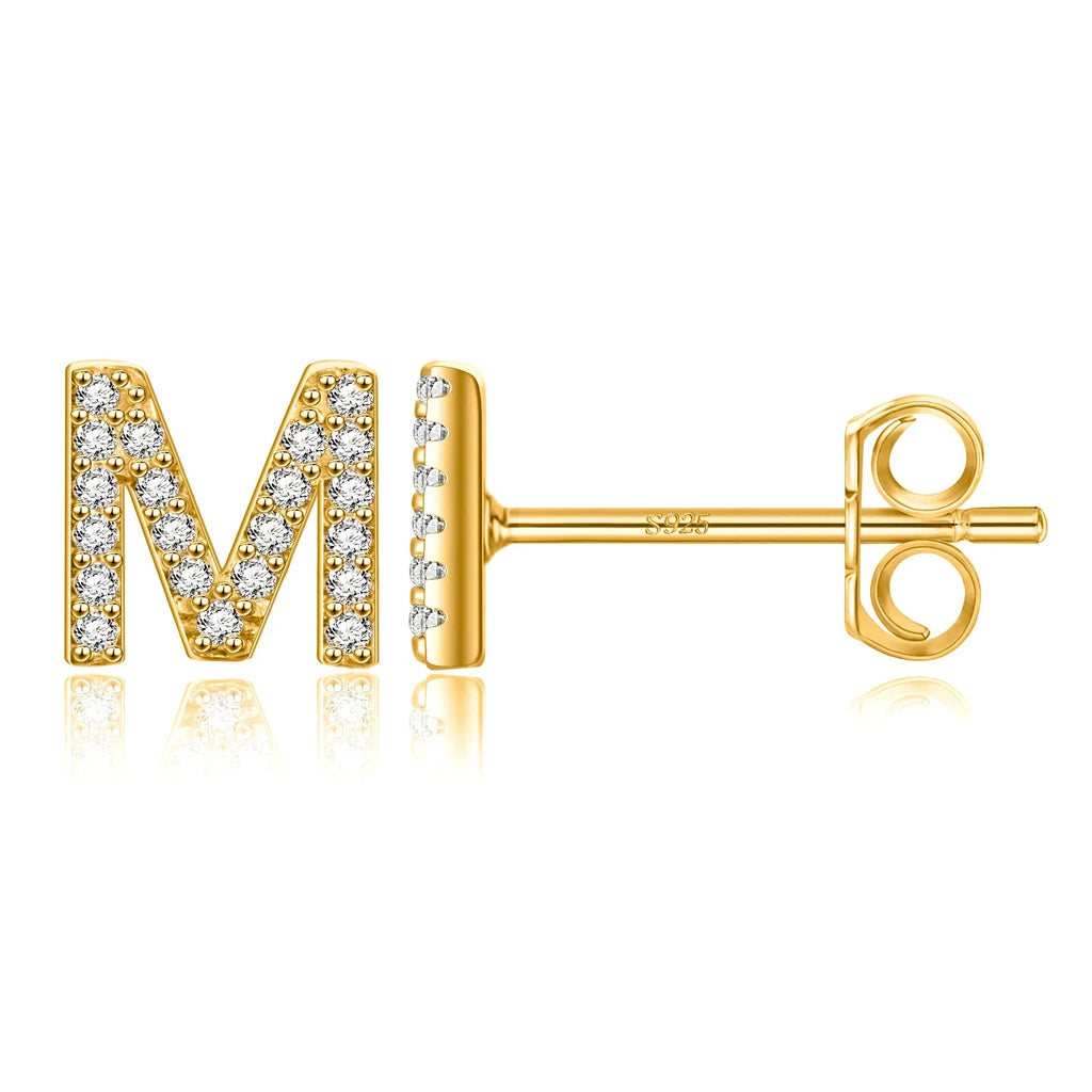 Boucles d'oreilles initiale or m
