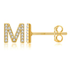 Boucles d'oreilles initiale or m