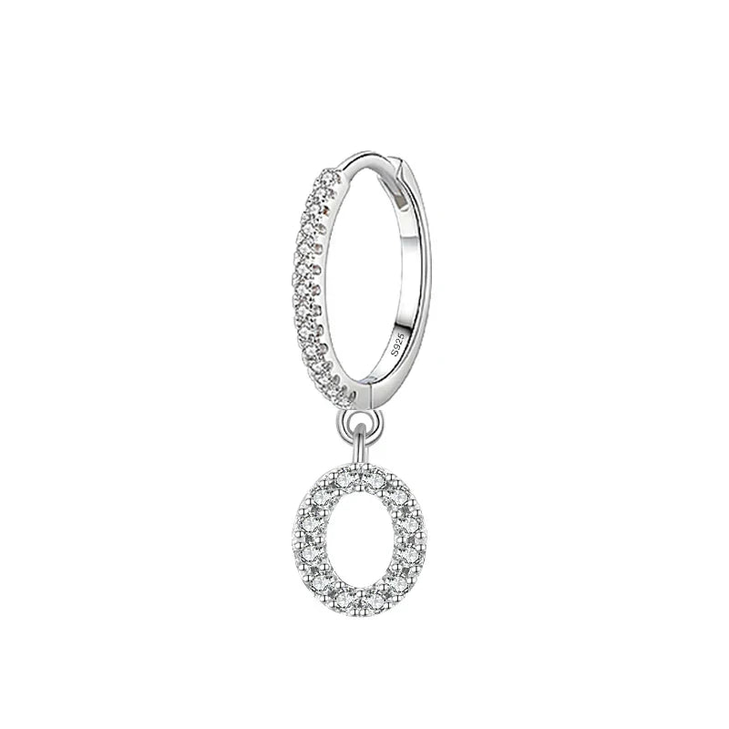 Boucles d'oreilles créoles avec initiale o