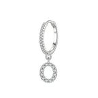 Boucles d'oreilles créoles avec initiale o