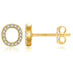 Boucles d'oreilles initiale or o