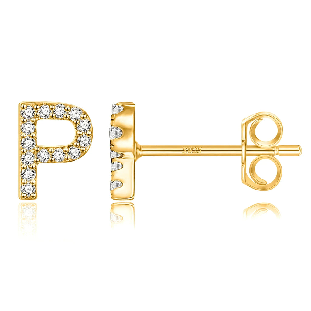 Boucles d'oreilles initiale or p