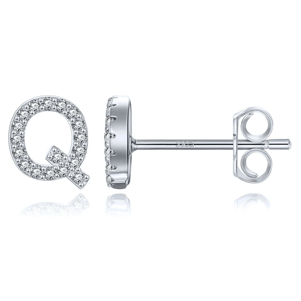 Boucles d'oreilles initiale argent q