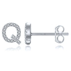 Boucles d'oreilles initiale argent q