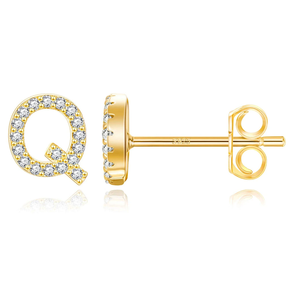 Boucles d'oreilles initiale or q