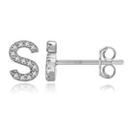 Boucles d'oreilles initiale argent s