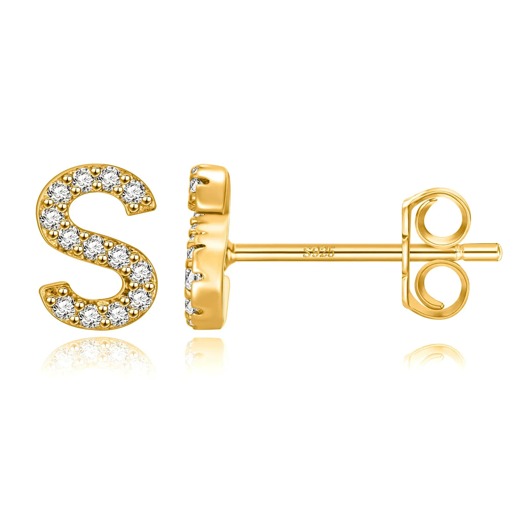 Boucles d'oreilles initiale or s