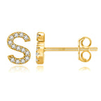 Boucles d'oreilles initiale or s