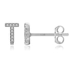 Boucles d'oreilles initiale argent t