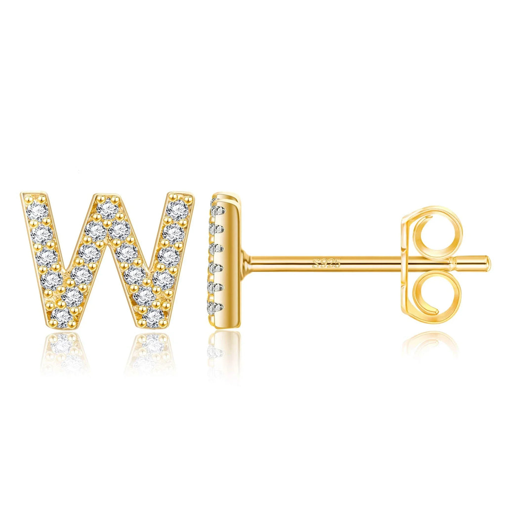 Boucles d'oreilles initiale or w