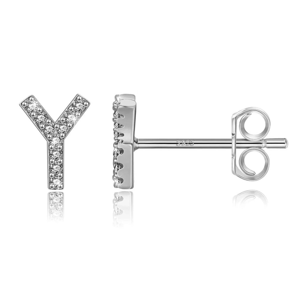 Boucles d'oreilles initiale argent y