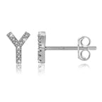 Boucles d'oreilles initiale argent y