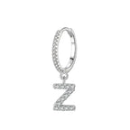 Boucles d'oreilles créoles avec initiale z