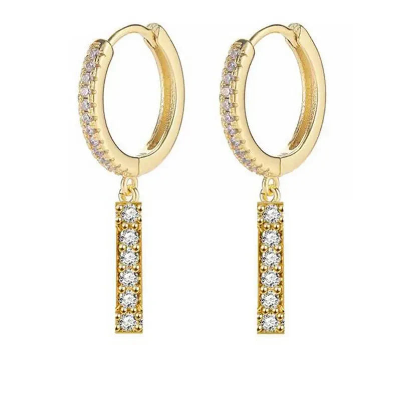 Boucles d'oreilles créoles avec initiale femme i
