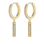 Boucles d'oreilles créoles avec initiale femme i