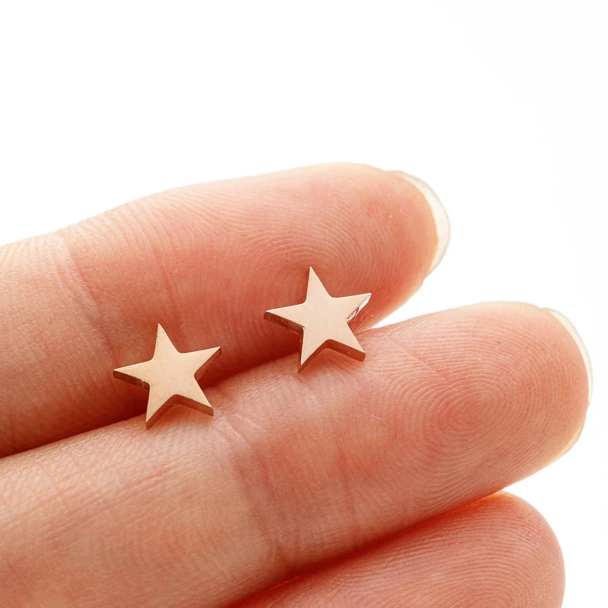 Light Star Stud Earrings rose gold