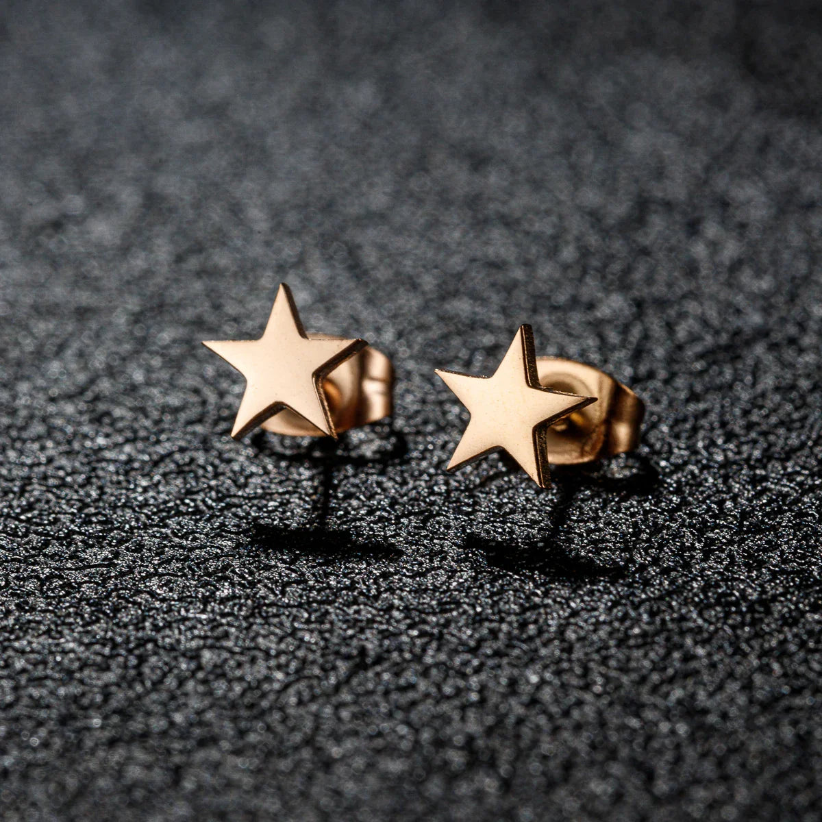 Light Star Stud Earrings rose gold