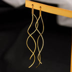 Long Silver or Gold Gold Earrings