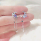 Moon and Butterfly Earrings