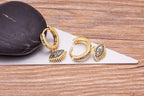 Blue Evil Eye Zircon Bohemian Style Earrings