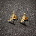 Boucles d'oreilles minimalistes ailes d'ange or