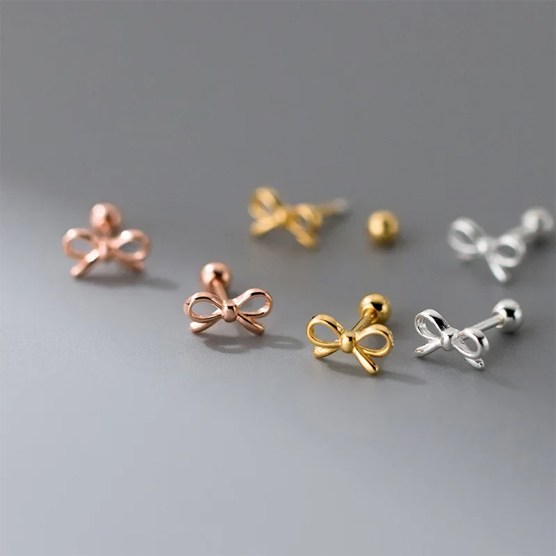 Boucles d'oreilles minimalistes noeud papillon