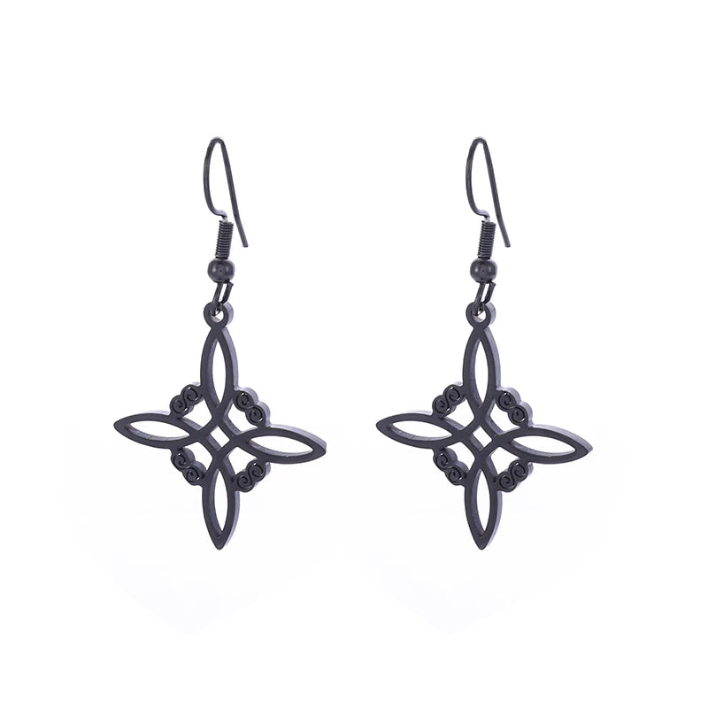 Witch's Knot Dangle Earrings for Women's Wiccan Protection