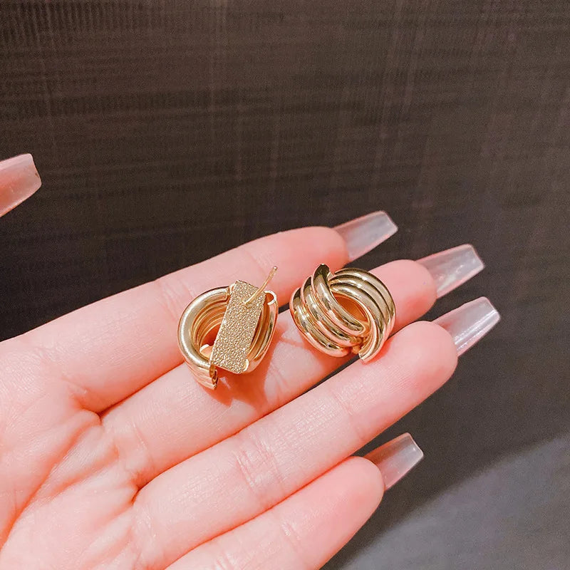 Boucles d'oreilles noeud pour femme or