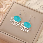 Boucles d'oreilles pendantes perse arabe argent
