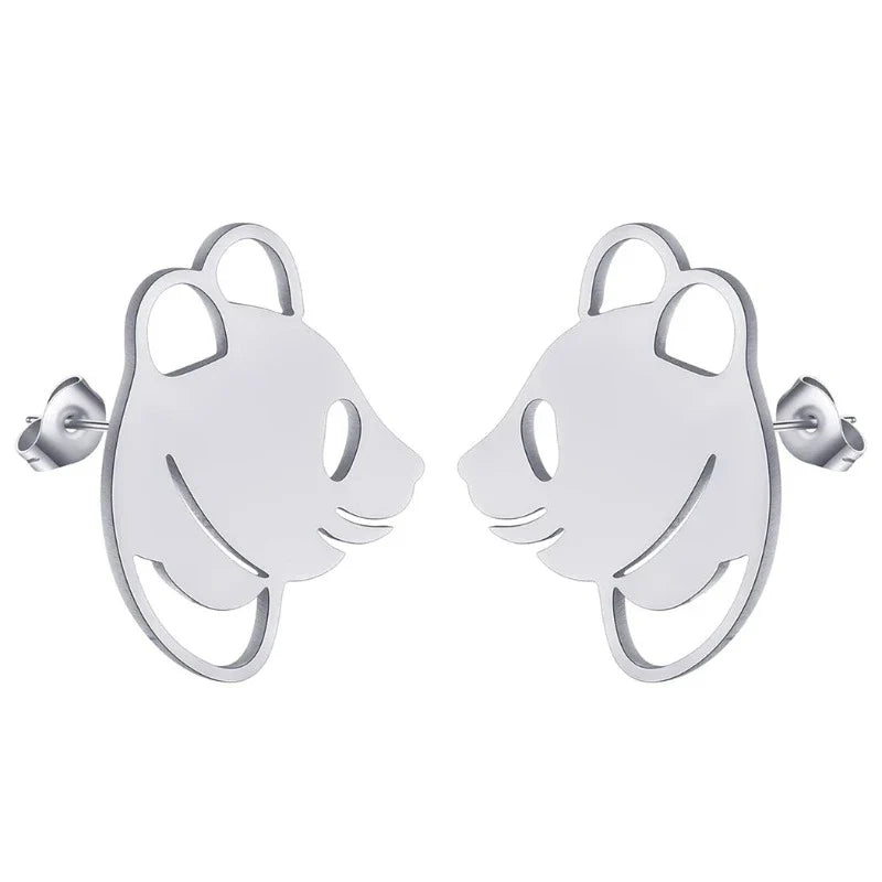Boucles D'Oreilles Panda Discret Argent