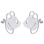 Boucles D'Oreilles Panda Discret Argent