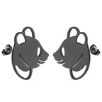 Boucles D'Oreilles Panda Discret Noir