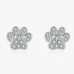 Boucles d'Oreilles Patte Zircon Argent
