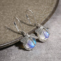 Butterfly Dangle Earrings with Moonstone