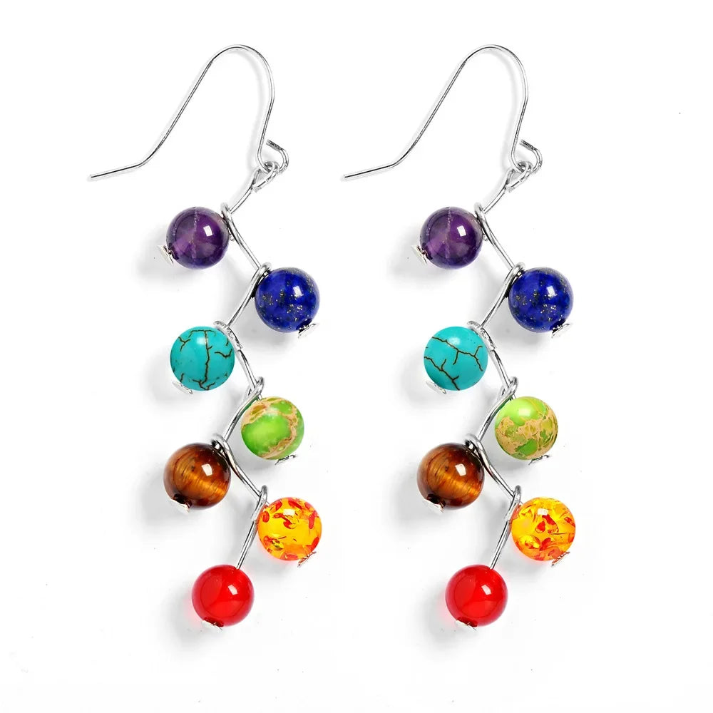 7 Chakras Dangling Earrings 1