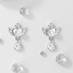 Boucles d'oreilles pendantes ailes d'ange