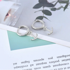 Boucles d'oreilles pendantes ancre argent