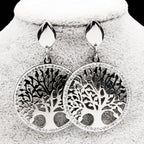 Silver Tree of Life Dangle Earrings