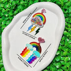 Boucles d'oreilles pendantes arc-en-ciel