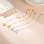 Dangling Earrings with Fine Lotus Flower