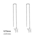 Boucles d'oreilles pendantes avec le symbole de vie juive Chai