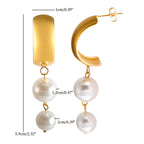 Dangling Earrings with Pearls