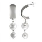 Dangling Earrings with Silver Pearls