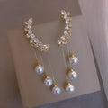 Dangling Earrings with White Pearls 2